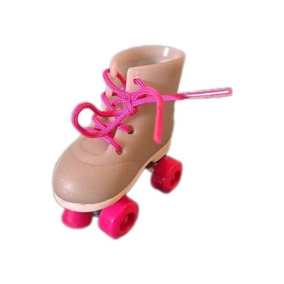 Our Generation 2.5" Doll Roller Skate REPLACEMENT Skate W/ Pink Wheels Laces - Picture 1 of 7
